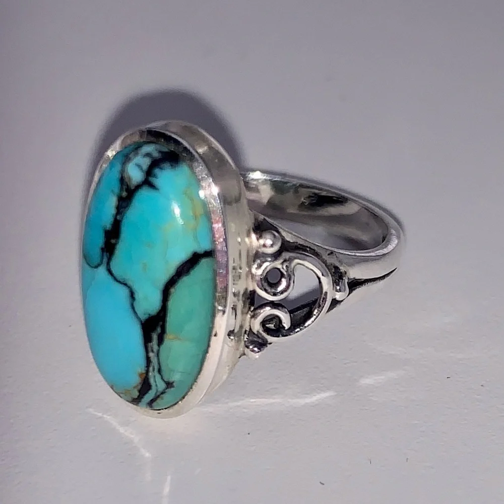 Sold to D Brummett 😍NWT Sterling & Tibetan Turquoise Ring - Picture 5 of 14